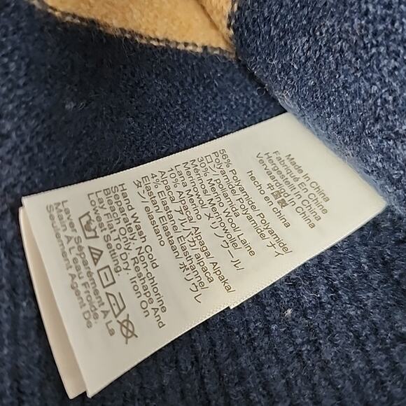 NEW J. Crew Chunky Cropped Stripe Sweater Wool Alpaca Blend Natural Heather XS - Picture 5 of 11